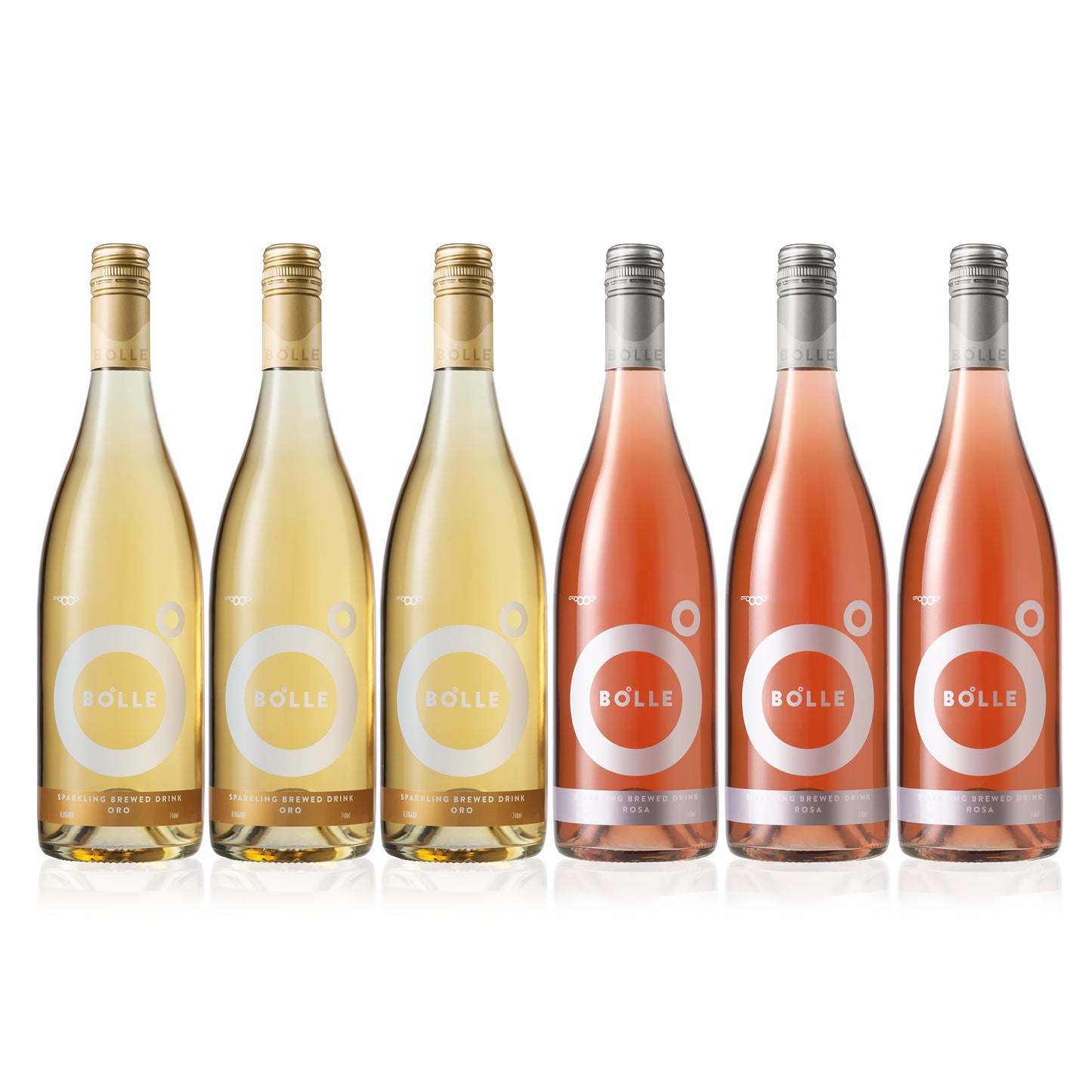 Duo sets of ORO and ROSA alcohol-free sparkling wine
